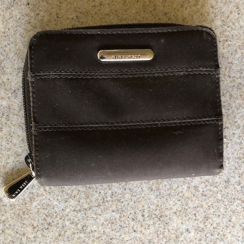 Nine West Dark Brown Zip Wallet